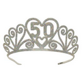 Glittered Metal "50" Tiara